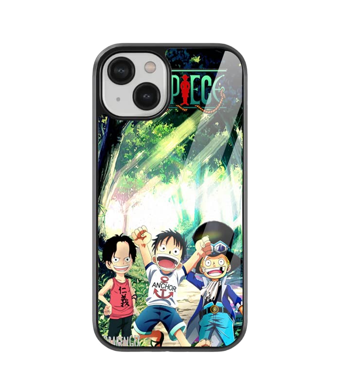 Luffy, Ace & Sabo One Piece Anime Printed 2D Glass Finish Premium