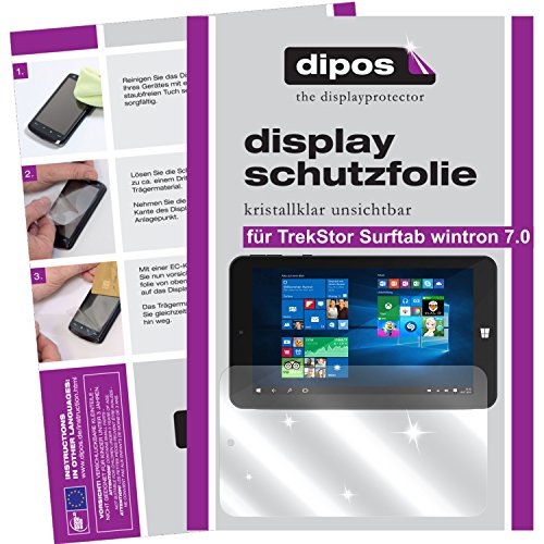 dipos – Protector de Pantalla Compatible con Trekstor SurfTab Wintron 7.0 (2 Unidades,...