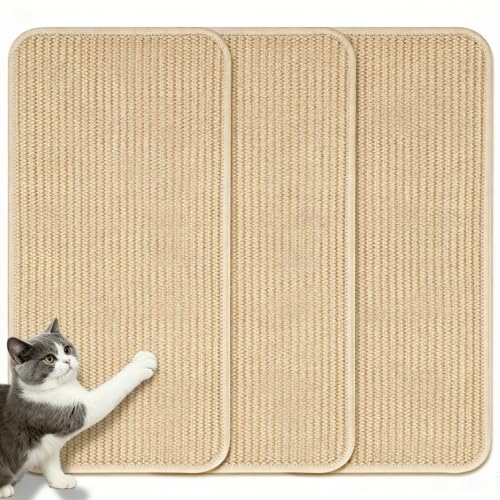 3 Stück Kratzmatte Katze, Kratzbretter Katze Sisal, 50 x 25cm
