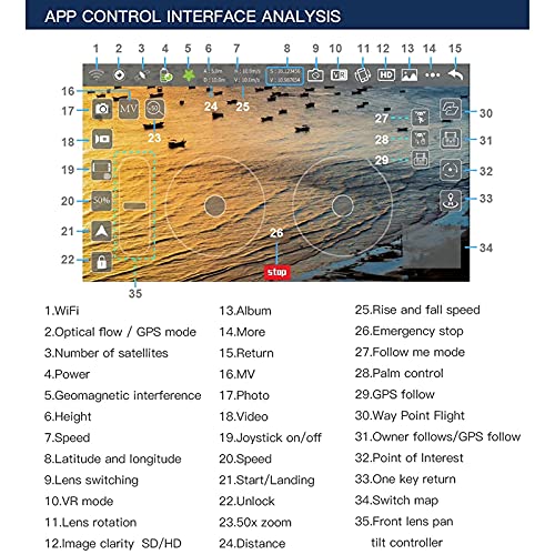 WECDS Faltbare Drohne, mit 4K-Kamera, Quadcopter, Flugzeit von 22 Minuten, bürstenloser Motor, Follow Me, automatischer… – Bild 8