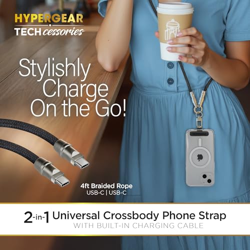 Sangle de téléphone 2 en 1 avec câble de charge USB-C intégré HyperGear