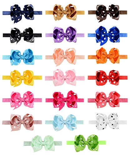 Mingjun - 20 lazos para el pelo para niñas