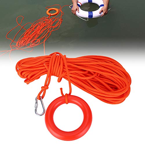 Rescue Rope, 8mm Nylon Floating Lifesaving Wire Snorkeling Safety Rope Boat Diving Swimming Lifeguard Rescue Line with Buoyant