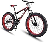 Aoyo 24 Speed-Mountain Bikes, 27,5-Zoll-Fat Tire Mountain Trail Bike, High-Carbon Stahlrahmen, Männer Frauen All Terrain Mountain Bike mit Doppelscheibenbremse
