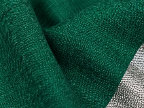 Image of HAIDER ALI AND SONS Grey Cotton Linen Saree for Women | Soft Linen Slub Blend Saree with Running Blouse Piece | Lightweight Handloom Style Saree | Office, Casual, Party & Festival Wear