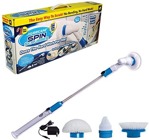 ZRIXO Electric Spin ScrubberPower Brush Floor Scrubber, Cordless