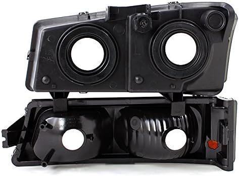 AKKON - For 2003-2006 Chevy Silverado Avalanche Replacement Smoked Headlights Driver/Passenger Head Lamps Pair