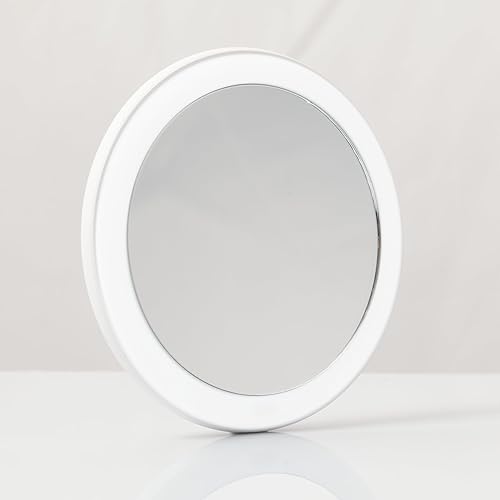 Miniatura 3 de Zadro Espejos compactos con iluminación LED con aumento, batería recargable, cable USB, control táctil, espejo de maquillaje de viaje (pequeño, 10 x