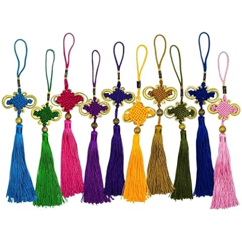Makhry Handmade Silky Floss Chinese Knot Tassels Cover