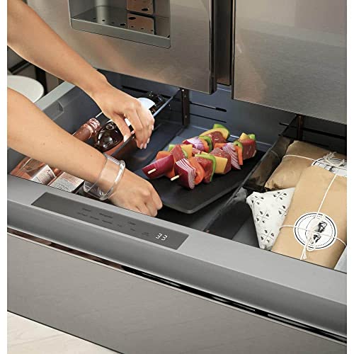 Cafe CVE28DP3ND1 27.8 cu. ft. Smart 4-Door French Door Refrigerator in Matte Black, Fingerprint Resistant and ENERGY STAR on Fridge.com