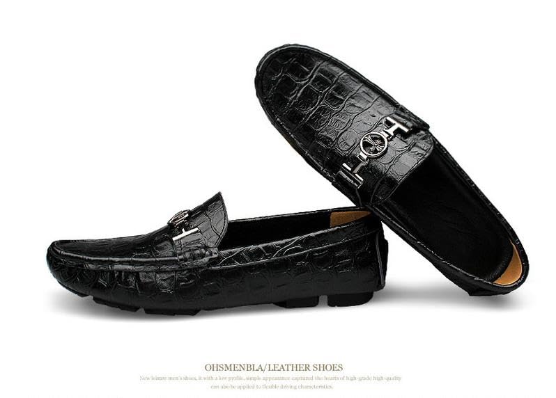 Mens' Leather Loafers Slip-Ons Casual Driving Flat Walking Moccasin Business Boat Shoes Fashion Slipper4