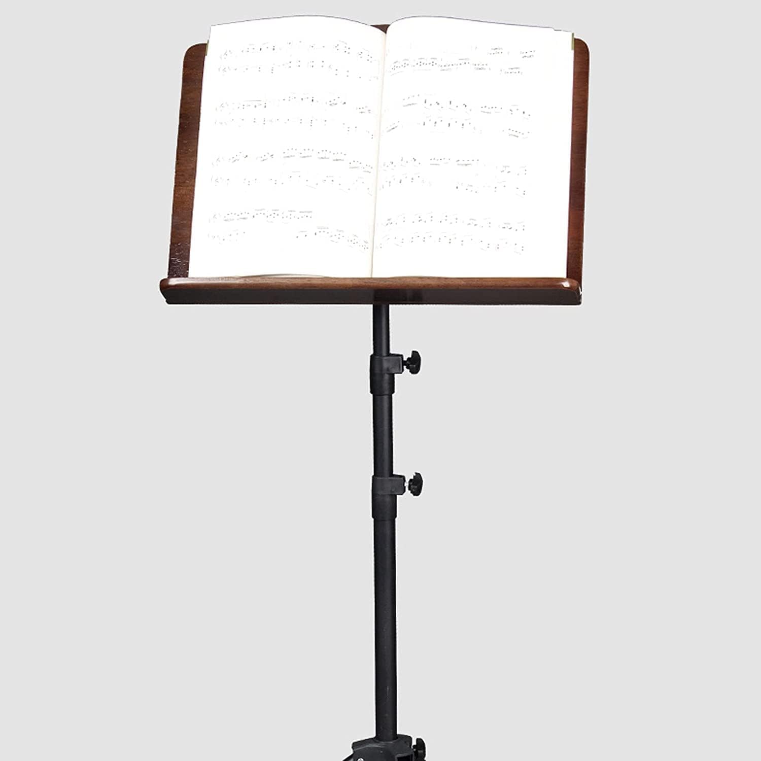 Atril para partituras, atriles para partituras, Soporte para partituras de Altura Ajustable, atriles para partituras Plegables portátiles para Guitarra, violín (Yellow)