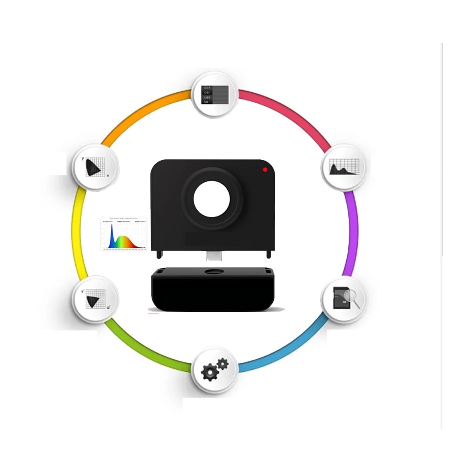 Mthckxjbsuz One Color Spectrometer Portable, Hpcs310 Cheap Cct Cri Merer Light Spectrometer