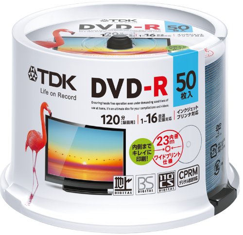 Amazon.co.jp: TDK 録画用DVD-R デジタル放送録画対応(CPRM) 1-16倍速 