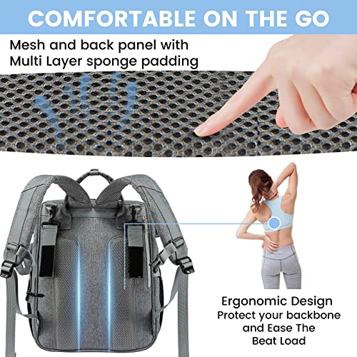 Lovevook Diaper Bag Backpack, Quilted Water Resistant Baby Bag With Changing Pad & Pacifier Case, Travel Backpack For Mom Dad, Baby Shower Gifts For Boy Girl, New Born Essentials For Baby, Grey. #TOP4