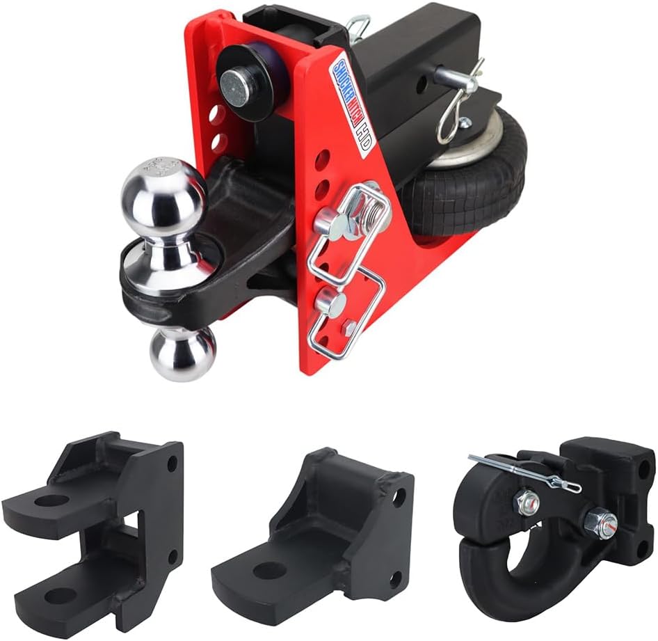 Shocker HD 20K Air Hitch & Farm Mount Towing Kit Fits 2-1/2" Hitch. Has, Pintle Hook, Drawbar & Clevis