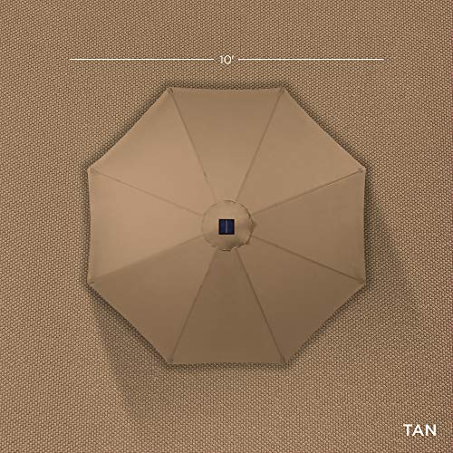 Best Choice Products SKY3297 10Ft Solar Polyester Led Lighted Patio Umbrella W/Tilt Adjustment And Uv-Resistant Fabric thumb #3