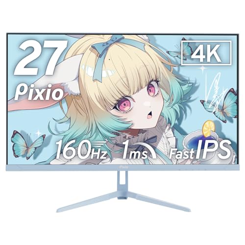 Pixio PX27U Wave Pastel Blue ゲーミングモニター 27インチ 160Hz 4K Fast IPS パステルブルー スピーカー内蔵 2年保証 PX27UWAVEB
