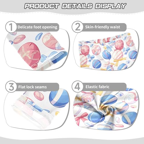 KLL Baseball Blue Stripe Little Girls Cotton Leggings Comfortable Full Length Sweatpants Gym3