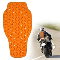 Rückenprotektor, Protektoren Motorrad Abnehmbare, Bequem und Atmungsaktiv, CE-Zertifizierte Rückenprotektor , Ergonomisches Design, Effektive Passform und Stoßdämpfung, Unisex (42 X 23 cm, Orange)