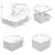 PE Rattan Wicker Patio Conversation Set, 6 Piece Outdoor Sectional Sofa with Retractable Canopy and Lift Top Coffee Table, Garden Furniture Daybed/Sunbed with Cushion for Backyard, Poolside, Lawn
