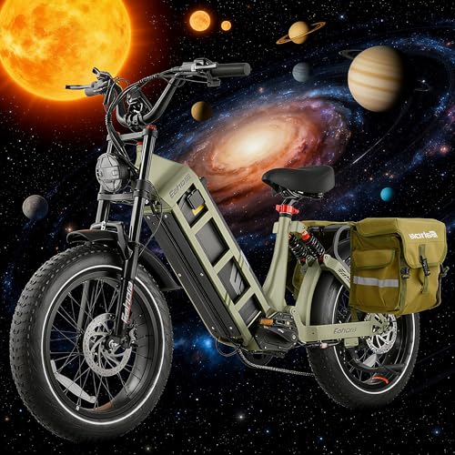 Image of 2026 Eahora 5400W Juliet Pro 2 Electric Bike for Adults 43MPH Dual Motor 70Ah Ebike 200Miles Long Range Electric Bicycle, 20'' Fat Tire Full Suspension Electric Mountain Bike for Commuting /Delivery