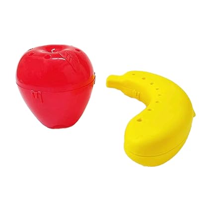 AKART EMPORIUM APPLE & BANANA CASE FOR KIDS - Pack of 2, FBA Approved Material, Fruit Storage Holder Cover Set for Kids, School, Office & Picnic