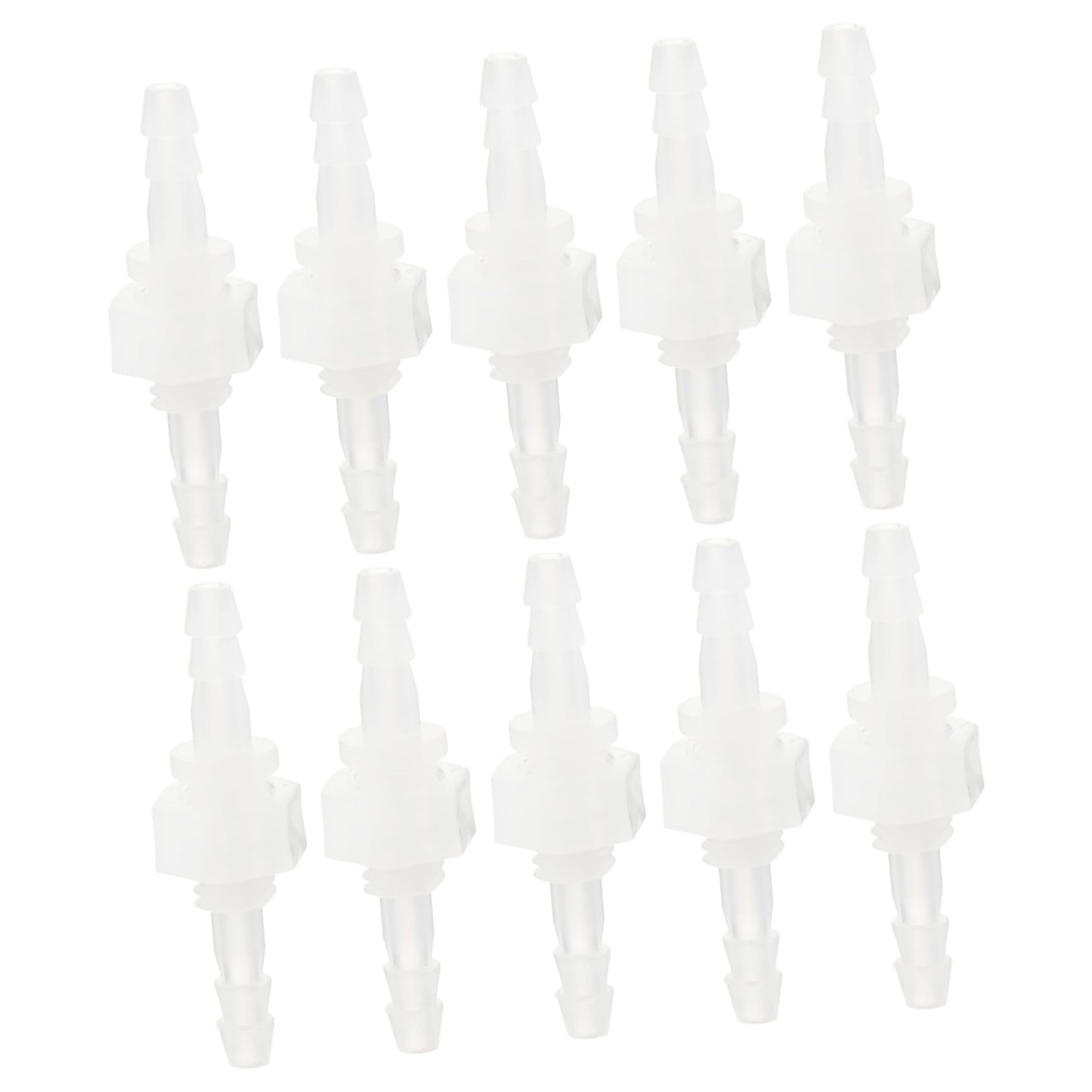MUCKLILY 1set Connector Barbed Splicer Joint Adapter Threaded-to-barbed Fittings Straight Bulkhead Fitting 1/4 Water Line Fittings Pipe Push to Connect Tube Joint Hose Pagoda Joint 10pcs