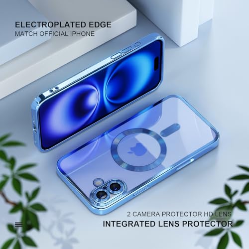 Image of Misea Magnetic for iPhone 16 Case Compatible with MagSafe Light Blue