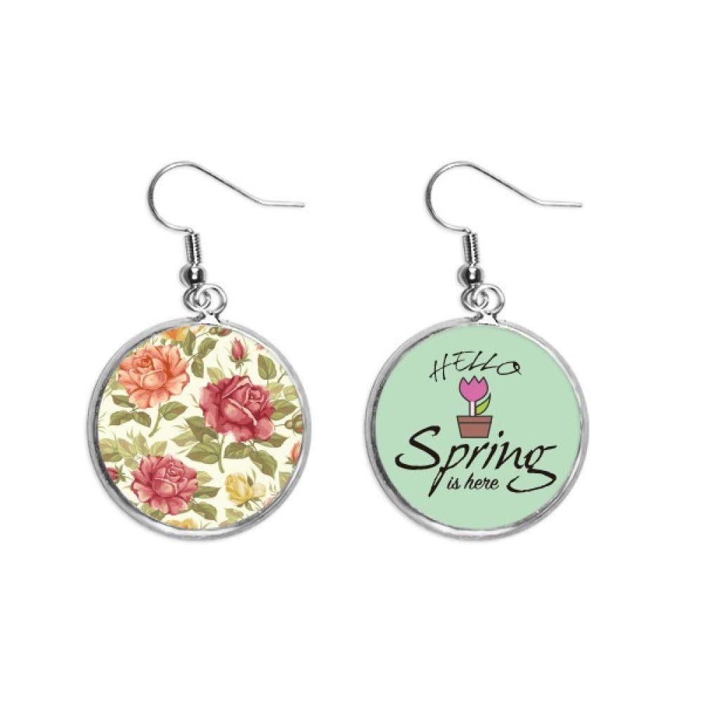 Pendientes de flor en acuarela decorativos para lucir en eventos y paseos de primavera 5