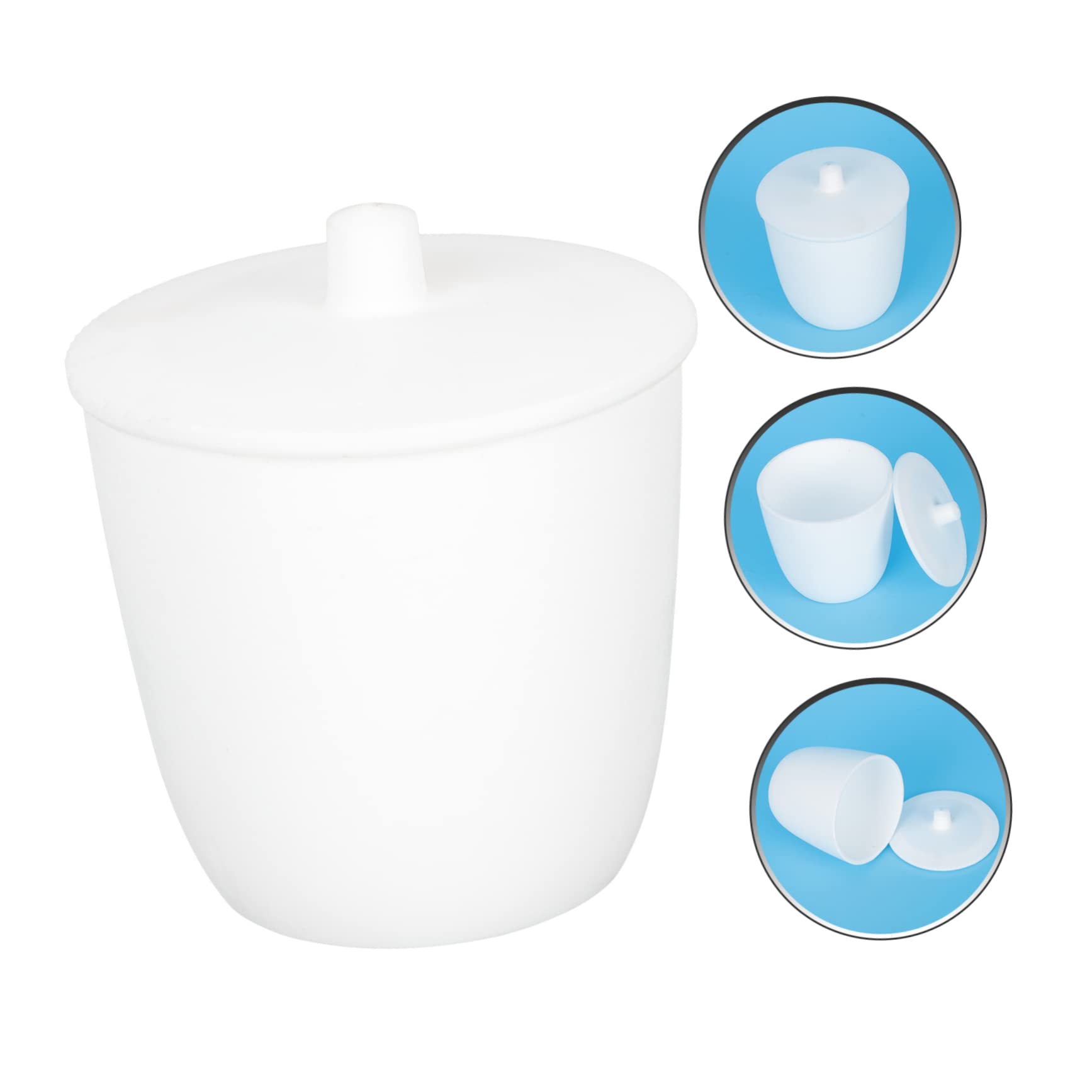 OSOLADY 100ml PTFE Crucible with Lid Laboratory Crucible Porcelain for Metal Melting