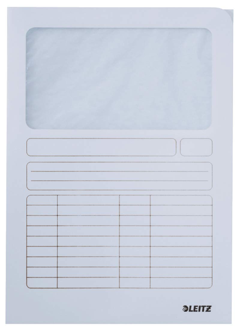 Esselte Leitz Folder, A4, Open at the top and Right, Card, White