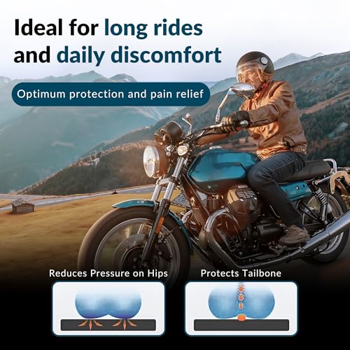 Image of DR. FITZY 3D Honeycomb Silicone Bike Seat Cushion Cover, Shock Absorbing Riding Motorcycle Seat Cushion for Bikes, All Weather Coccyx Gel Seats for Bikes, All Bike Accessories for Long Ride