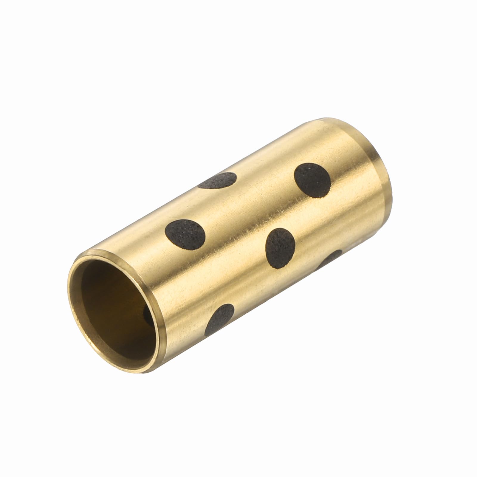 sourcing map Lot de 3 roulements à douille 8 mm alésage x 10 mm de diamètre extérieur x 25 mm de hauteur, bagues enveloppées sans huile en laiton graphite, JDB bagues lubrifiantes en laiton moulé
