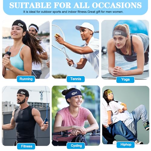 Image of 3pcs Sweat Bands Headbands Men Sweatbands Headbands for Women Christian CrossSports Running