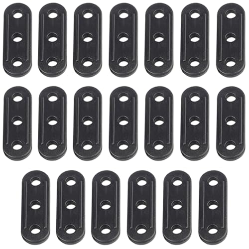Happyupcity 20Pcs Black Plastic 3-Hole Guyline Tensioners Rope Tensioners Tent Guy line Cord Adjuster for Camping Hiking Picnic Outdoor
