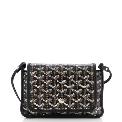 Goyard, Pre-Loved Plumet Clutch Wallet Coated Canvas, Black