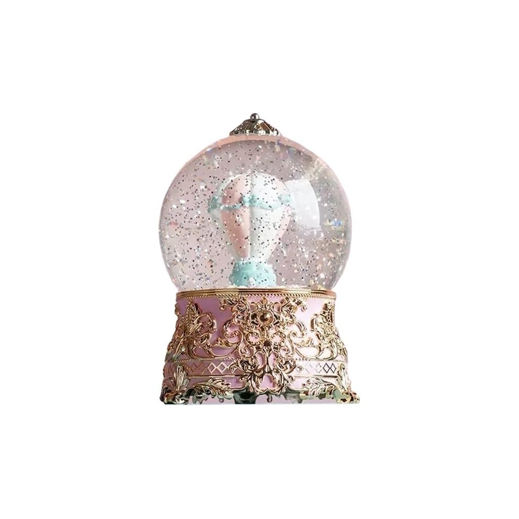 DFHEsdfD Musical jewellery box, Fantasy Snowflake Crystal Ball Music Box Eight Speakers Luminous Send Male Girlfriend Bestie Birthday Gift