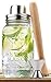 Produktbild Clear Glass 30-oz Mason Jar and Stainless Steel Cocktail Shaker Set, - Wood Muddler & Stainless Steel Jigger, Home & Party Barware Tool Set by Home-e