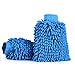 Produktbild AODOOR Auto waschhandschuh, (2er-Pack) Wasserdicht Mikrofaser, weicher Korallen Autowaschhandschuh zur Autowäsche Nudel Waschhandschuh Polierer Auto Motorrad 26 x 19 cm (Blau)