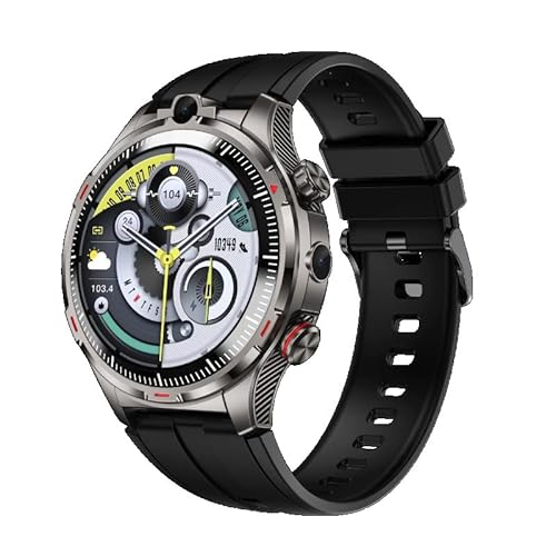 2024 4+64GB LW12 Smart Watch 4G Android Smartwatch con Dual Camera Gooogle Play Store Position Heart Rate WiFi Function Video gps 2 GB nero