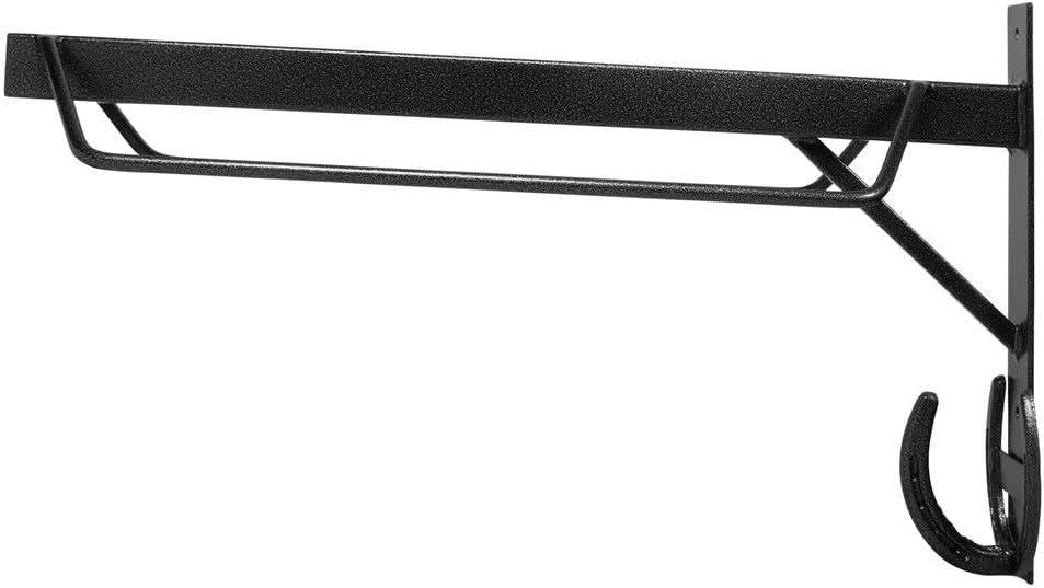 EASY-UP Pro Series Saddle Rack w/Horseshoe Bridle Hanger | Mounted Rack for Saddles and Bridles, Sturdy Steel Frame, Fits All Saddle Types, Stylish Horseshoe Hanger, 7-Year Warranty |