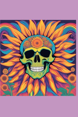 Funky Psychedelic Skull Notebook