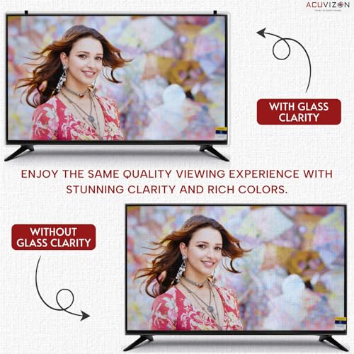 Image of 43 Inch TV Screen Protector Tempered Glass, 9H Hardness, Anti Scratch Guard, Crystal Clear, 3mm Thick for LED LCD OLED Smart Television II Not suitable for Curve TVs II