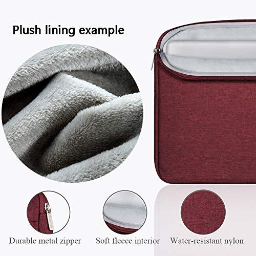 V Voova Laptop Sleeve Carrying Case 13 13.3 14 Inch (34x24.5x2CM) Compatible with MacBook Air 13 M1/M2, MacBook Pro 13/14, Chromebook 14,Slim Computer Bag Cover with Handle for Women, Red