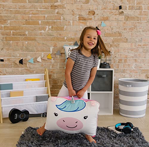 Image of Wildkin Kids Velour Nap Mat for Girls - Soft & Cozy Toddler Sleep Mat with Built-in Blanket for Daycare, Preschool, Kindergarten & Travel, Ages 3-7, Machine Washable - Unicorn