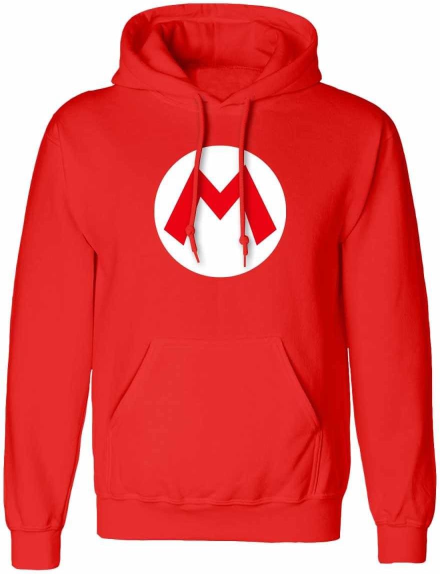Super Mario M Men Hooded Sweater red M, 50% Cotton, 50% Polyester, Regular, Red, M, Red, Medium