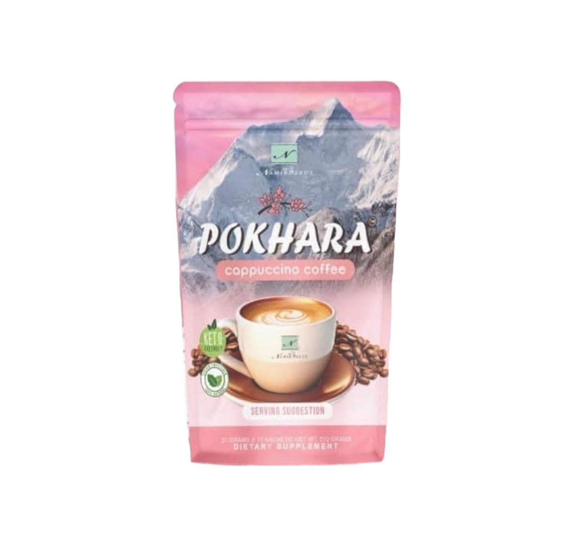 POKHARA Cappuccino Coffee, 21g x 10 Sachets