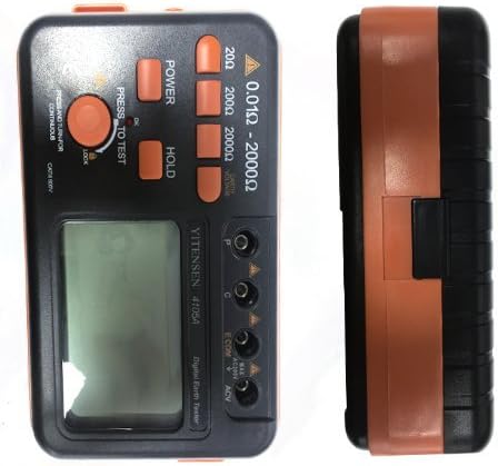 Side view of the Victor 4105A Digital Earth Resistance Tester