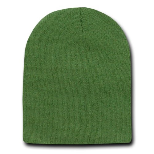 DECKY Orgianl American Made Kids Watch Caps - No Cuff - - One Size - Olive -
